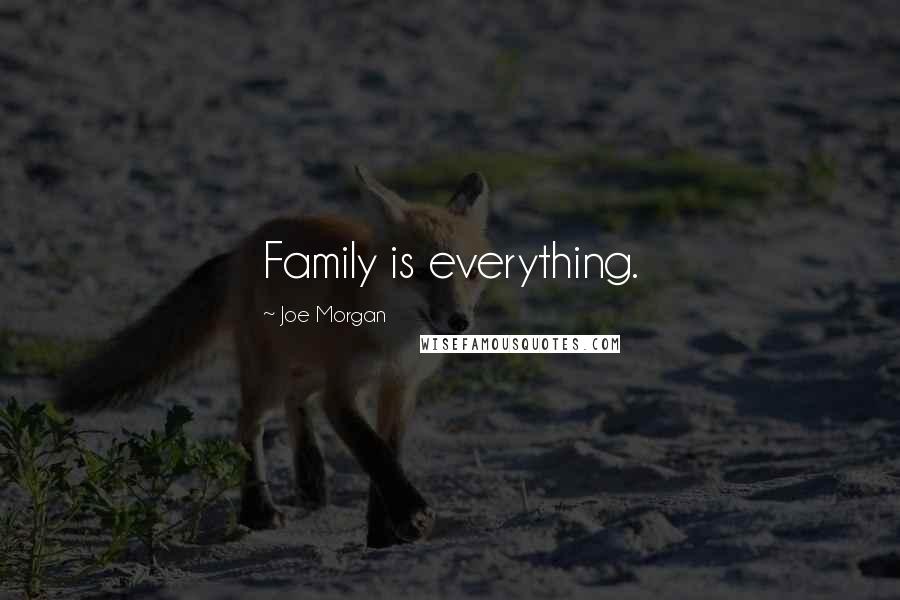 Joe Morgan Quotes: Family is everything.