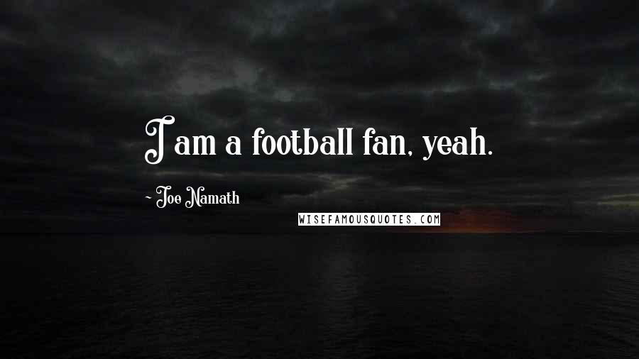 Joe Namath Quotes: I am a football fan, yeah.