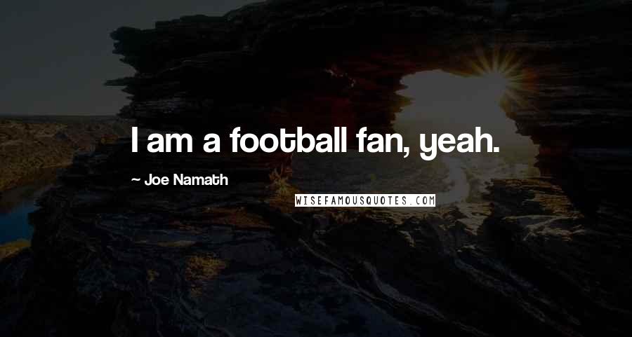 Joe Namath Quotes: I am a football fan, yeah.