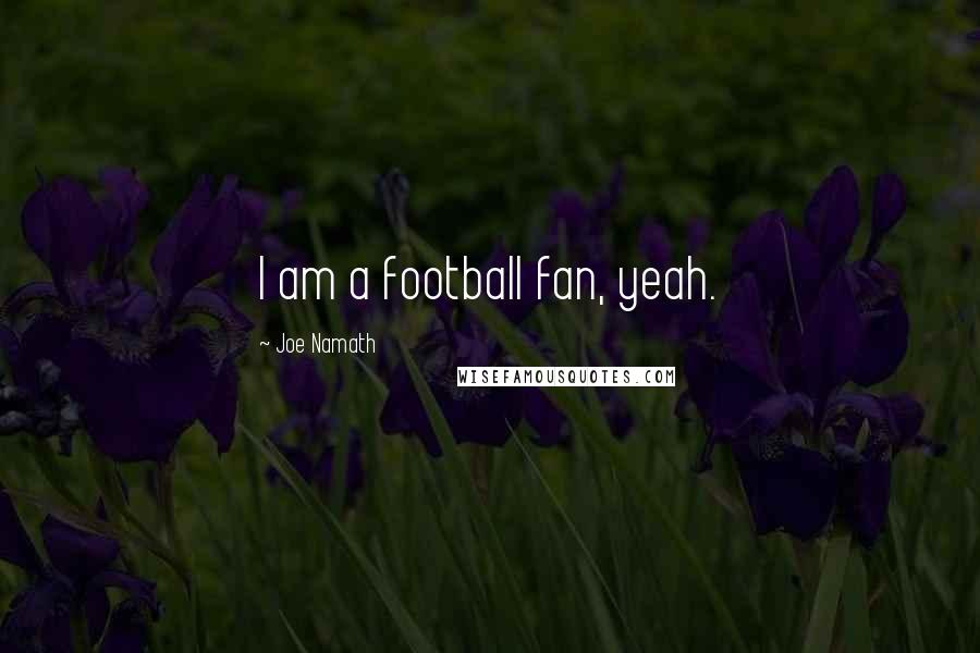 Joe Namath Quotes: I am a football fan, yeah.