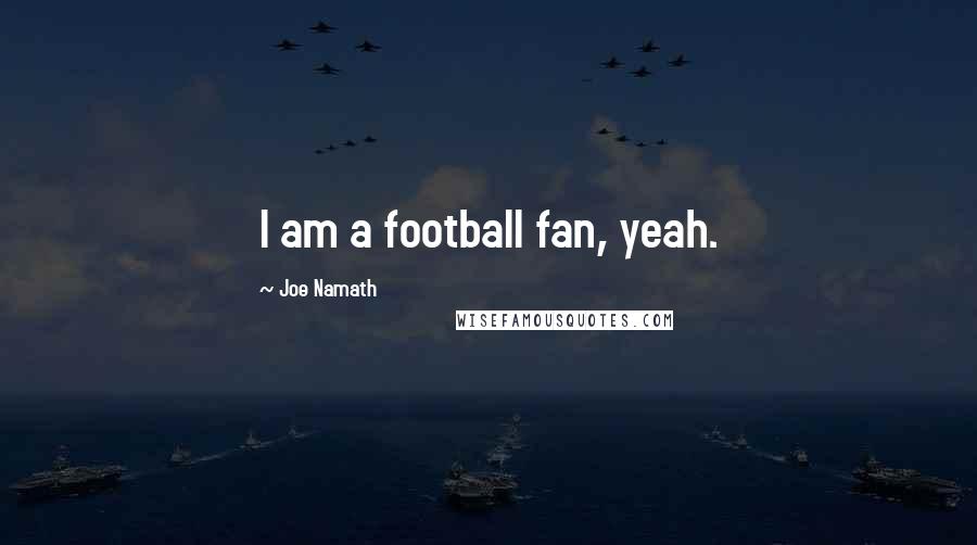 Joe Namath Quotes: I am a football fan, yeah.