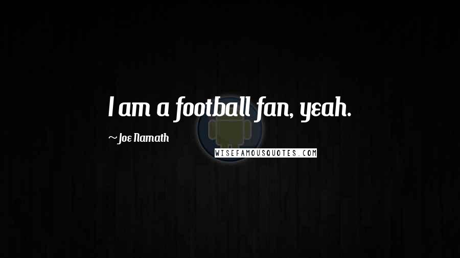 Joe Namath Quotes: I am a football fan, yeah.