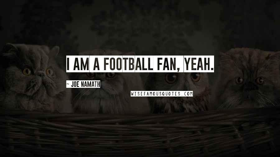 Joe Namath Quotes: I am a football fan, yeah.