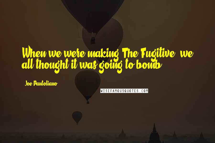 Joe Pantoliano Quotes: When we were making The Fugitive, we all thought it was going to bomb.