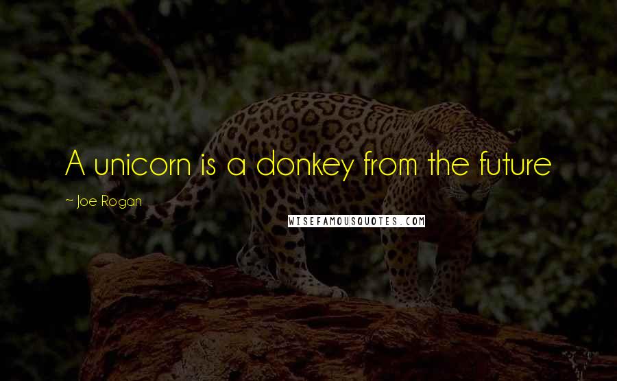 Joe Rogan Quotes: A unicorn is a donkey from the future