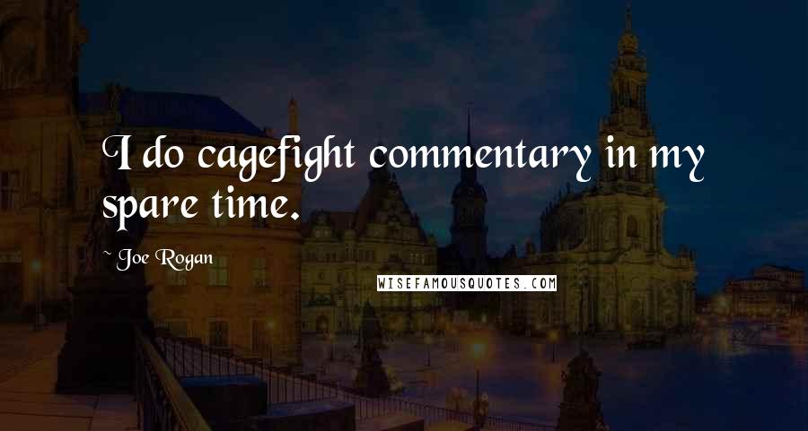 Joe Rogan Quotes: I do cagefight commentary in my spare time.