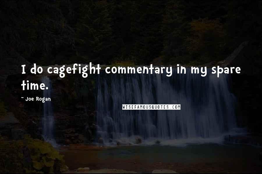 Joe Rogan Quotes: I do cagefight commentary in my spare time.