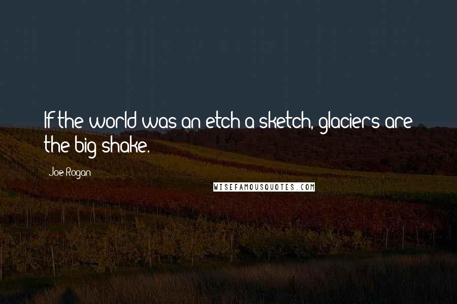 Joe Rogan Quotes: If the world was an etch-a-sketch, glaciers are the big shake.