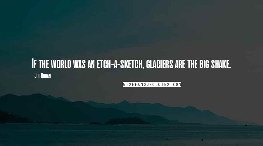 Joe Rogan Quotes: If the world was an etch-a-sketch, glaciers are the big shake.