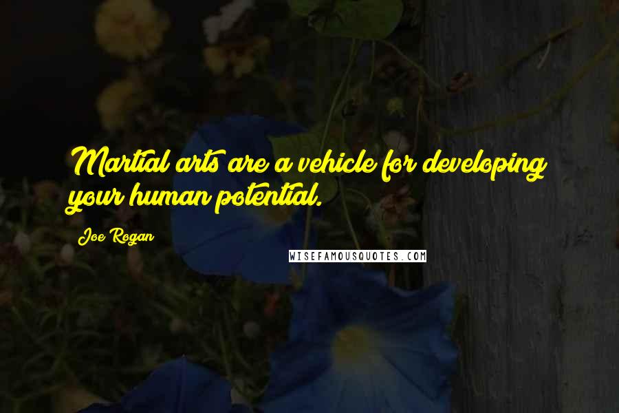 Joe Rogan Quotes: Martial arts are a vehicle for developing your human potential.