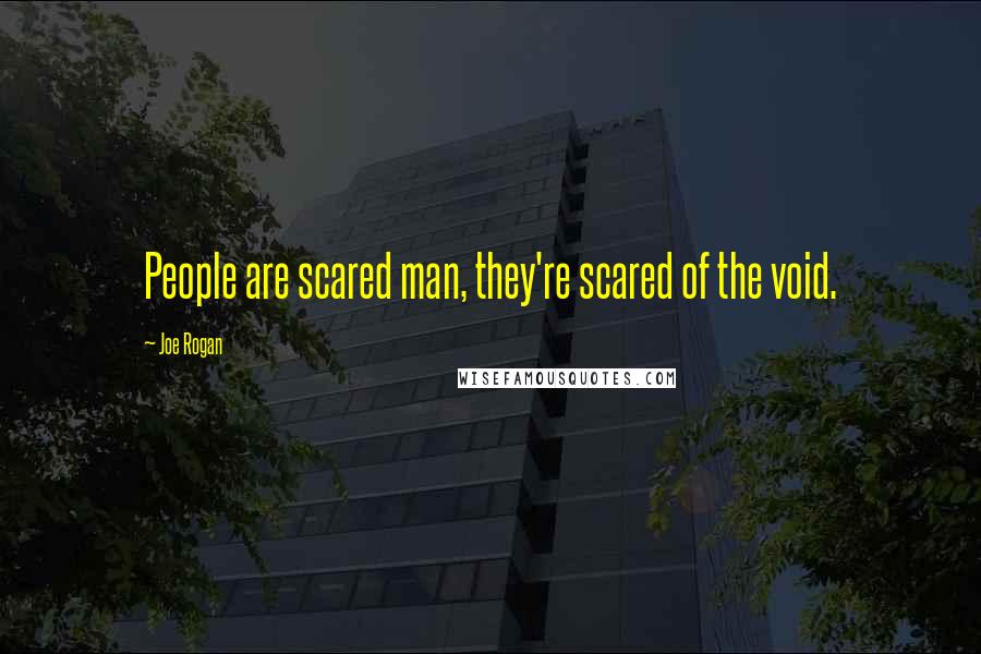 Joe Rogan Quotes: People are scared man, they're scared of the void.
