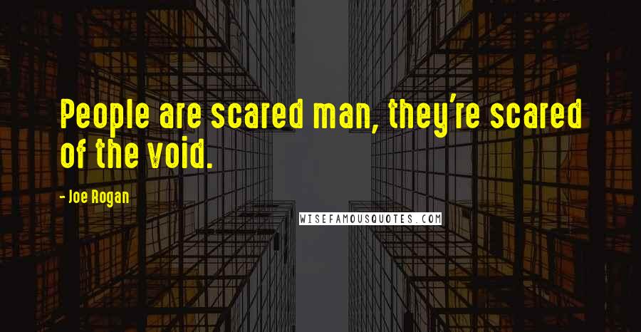 Joe Rogan Quotes: People are scared man, they're scared of the void.