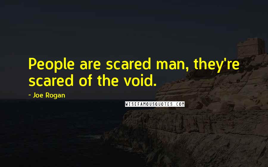 Joe Rogan Quotes: People are scared man, they're scared of the void.