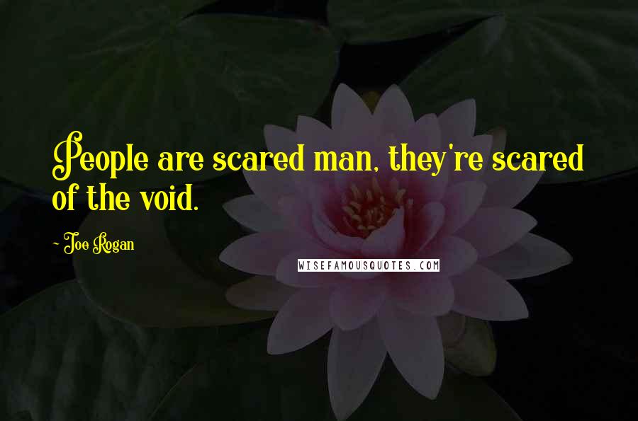 Joe Rogan Quotes: People are scared man, they're scared of the void.