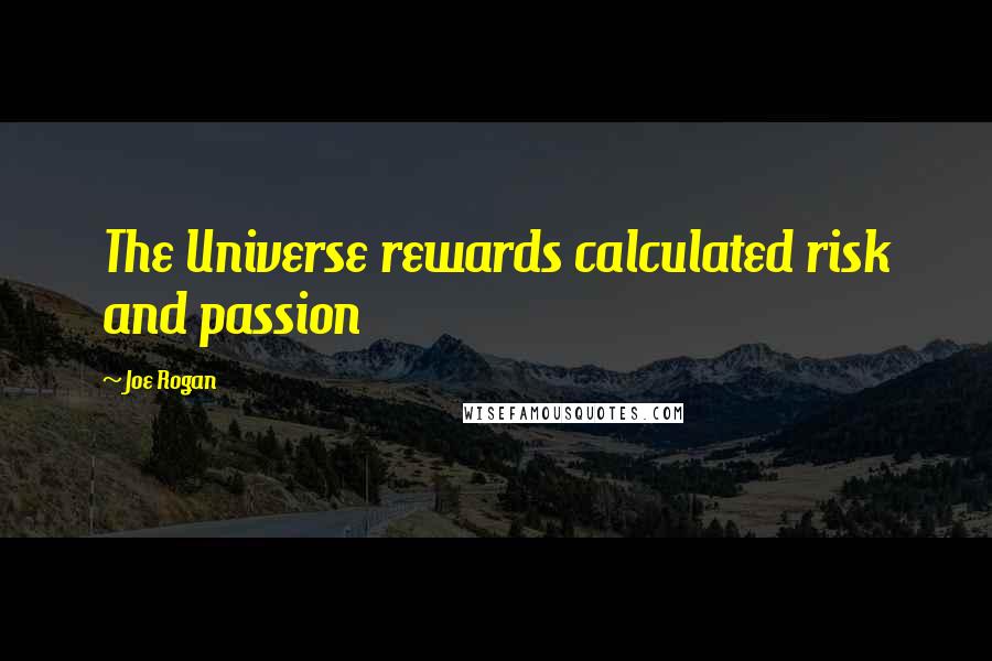 Joe Rogan Quotes: The Universe rewards calculated risk and passion