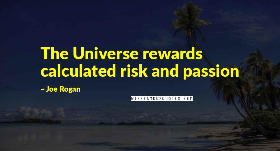 Joe Rogan Quotes: The Universe rewards calculated risk and passion