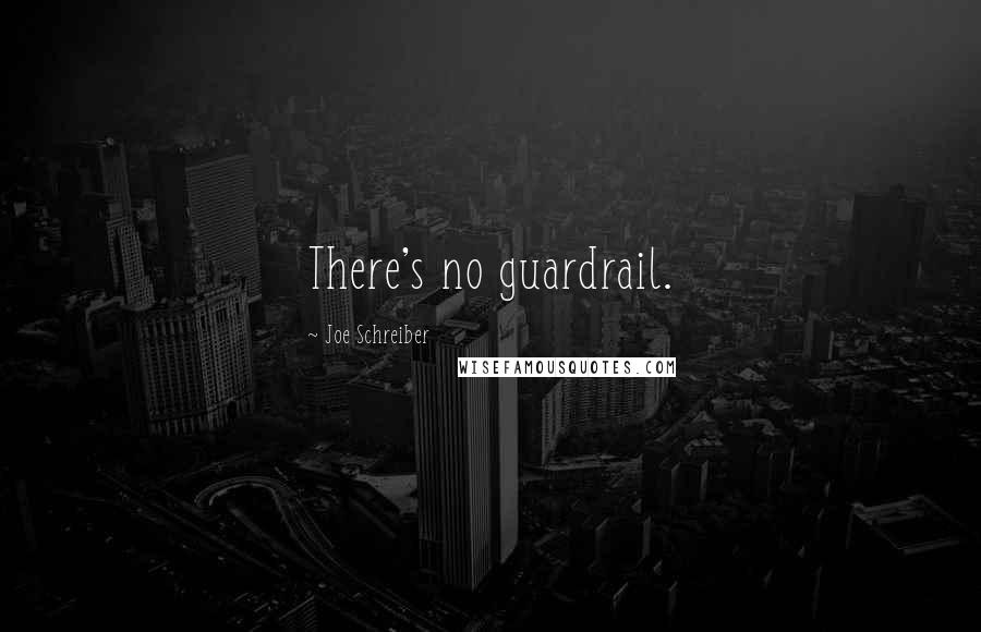 Joe Schreiber Quotes: There's no guardrail.