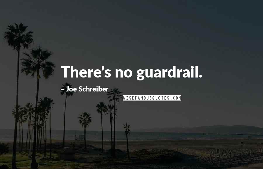 Joe Schreiber Quotes: There's no guardrail.