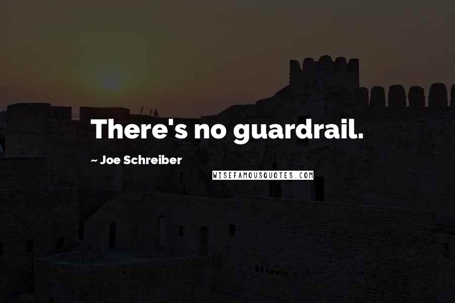 Joe Schreiber Quotes: There's no guardrail.