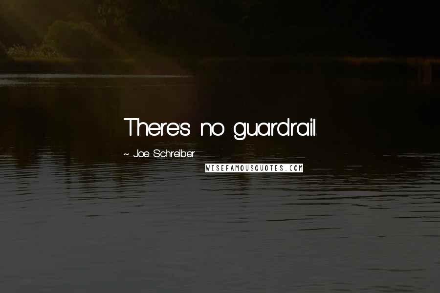 Joe Schreiber Quotes: There's no guardrail.