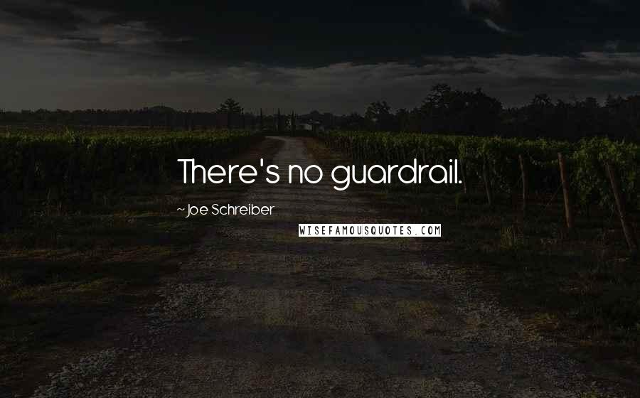 Joe Schreiber Quotes: There's no guardrail.