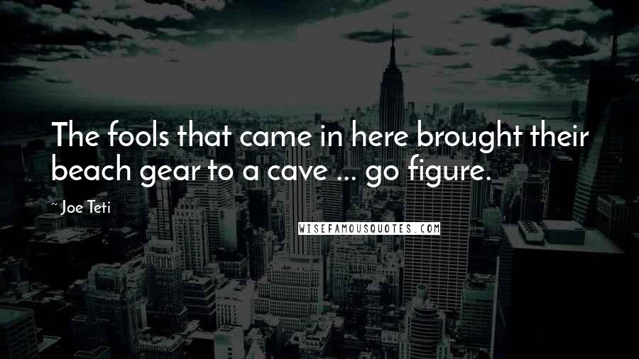 Joe Teti Quotes: The fools that came in here brought their beach gear to a cave ... go figure.