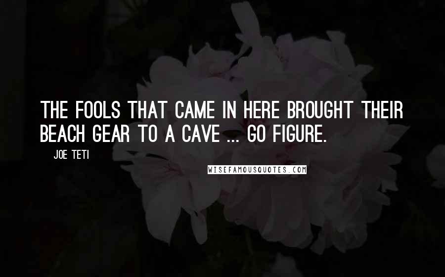 Joe Teti Quotes: The fools that came in here brought their beach gear to a cave ... go figure.
