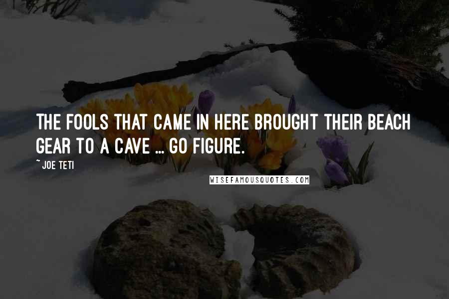 Joe Teti Quotes: The fools that came in here brought their beach gear to a cave ... go figure.