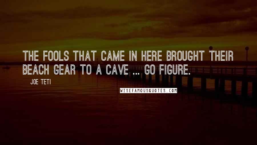 Joe Teti Quotes: The fools that came in here brought their beach gear to a cave ... go figure.