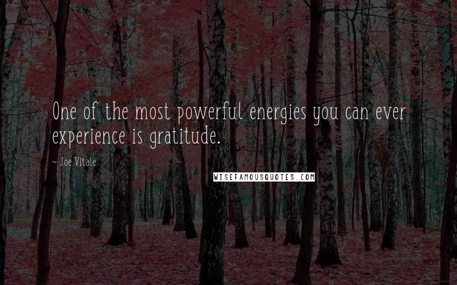 Joe Vitale Quotes: One of the most powerful energies you can ever experience is gratitude.