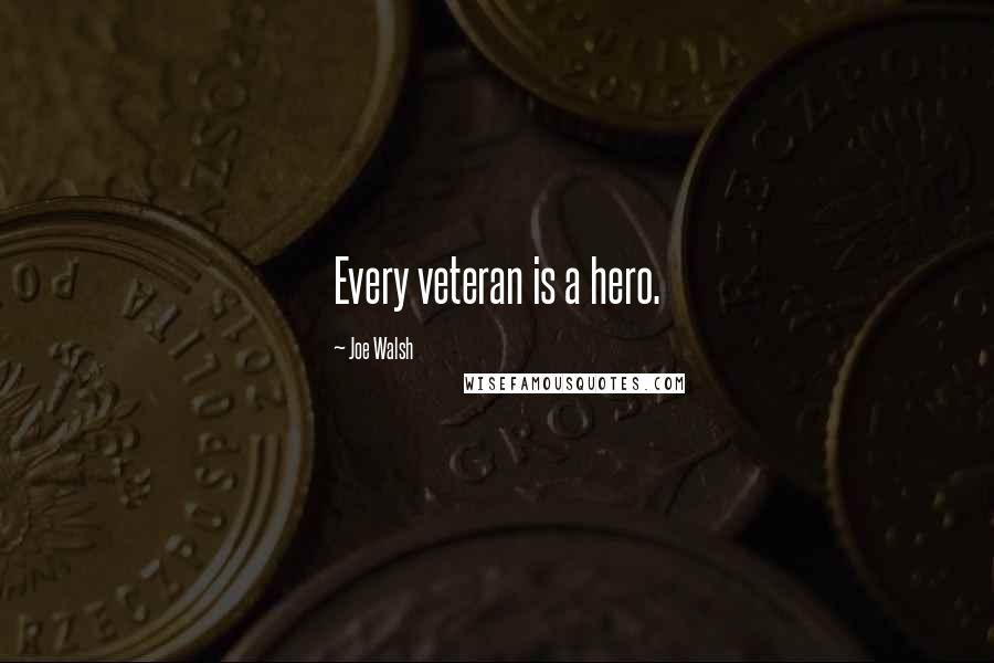 Joe Walsh Quotes: Every veteran is a hero.