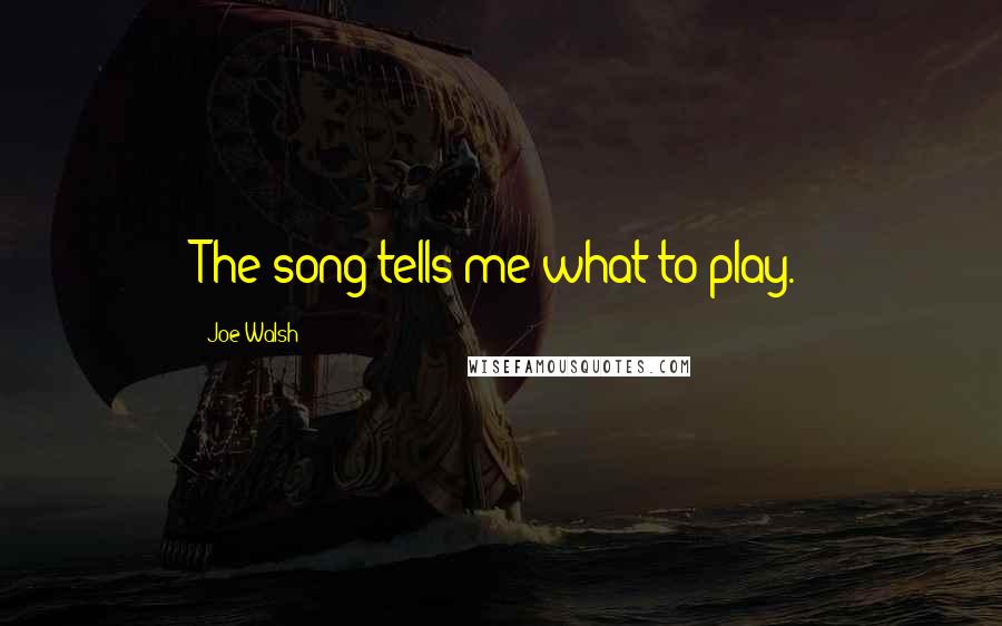 Joe Walsh Quotes: The song tells me what to play.