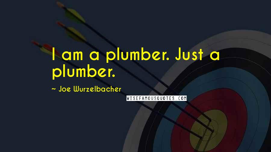 Joe Wurzelbacher Quotes: I am a plumber. Just a plumber.