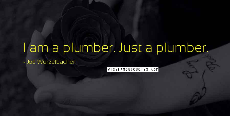 Joe Wurzelbacher Quotes: I am a plumber. Just a plumber.
