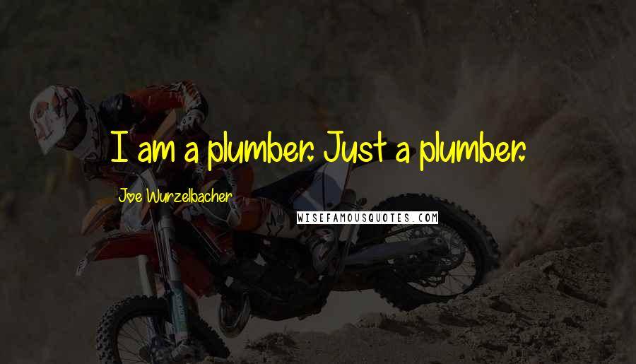 Joe Wurzelbacher Quotes: I am a plumber. Just a plumber.