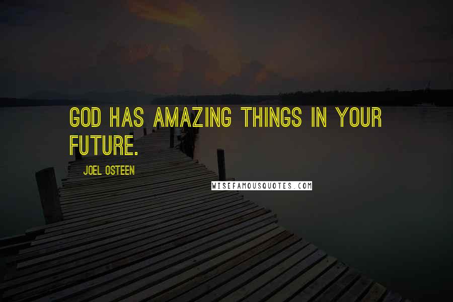 Joel Osteen Quotes: God has amazing things in your future.