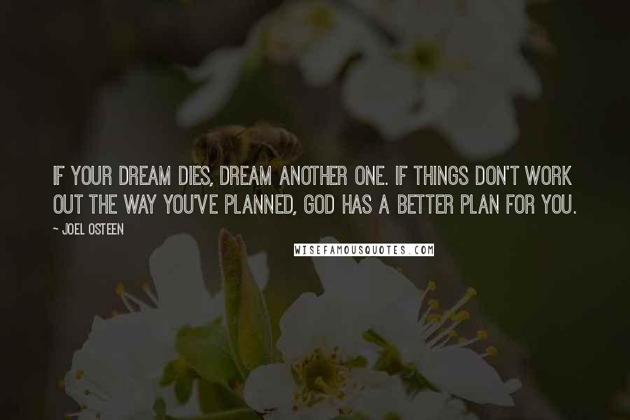 Joel Osteen Quotes: If your dream dies, dream another one. If things don't work out the way you've planned, God has a better plan for you.