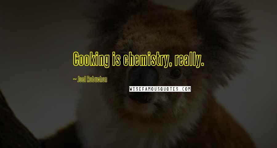 Joel Robuchon Quotes: Cooking is chemistry, really.