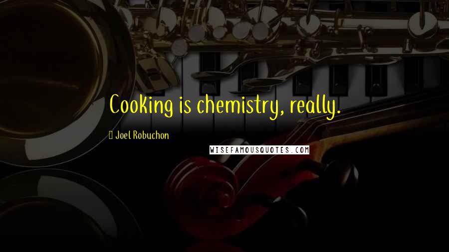 Joel Robuchon Quotes: Cooking is chemistry, really.