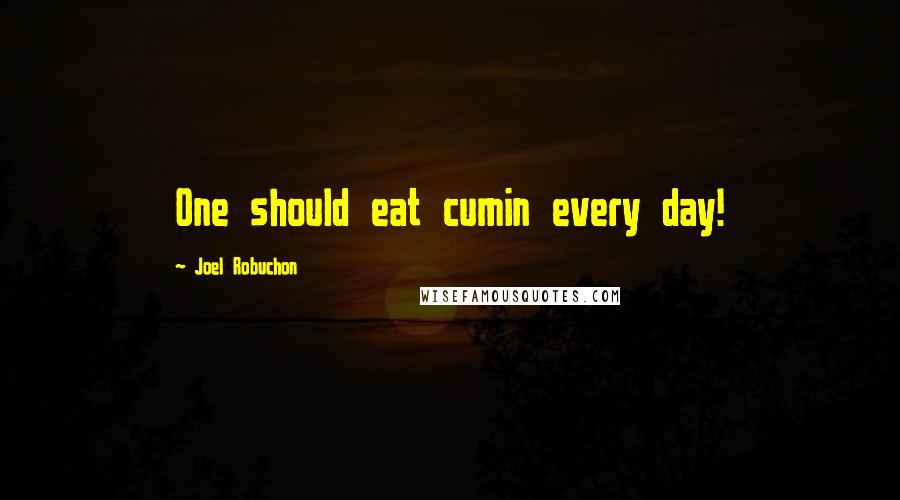 Joel Robuchon Quotes: One should eat cumin every day!