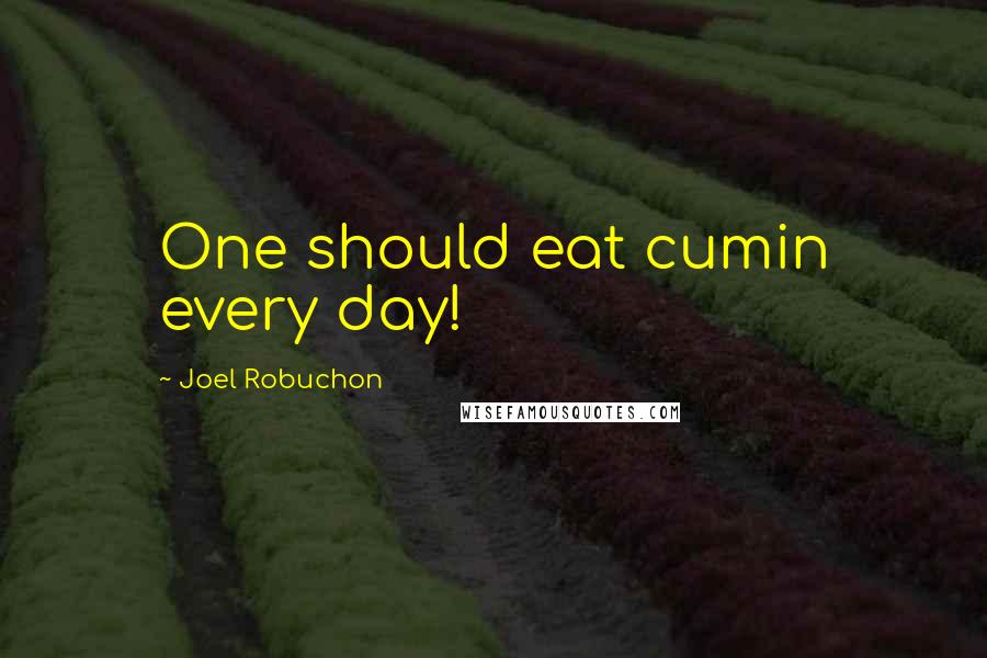 Joel Robuchon Quotes: One should eat cumin every day!