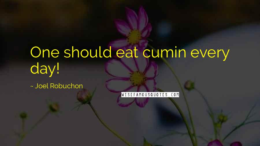 Joel Robuchon Quotes: One should eat cumin every day!