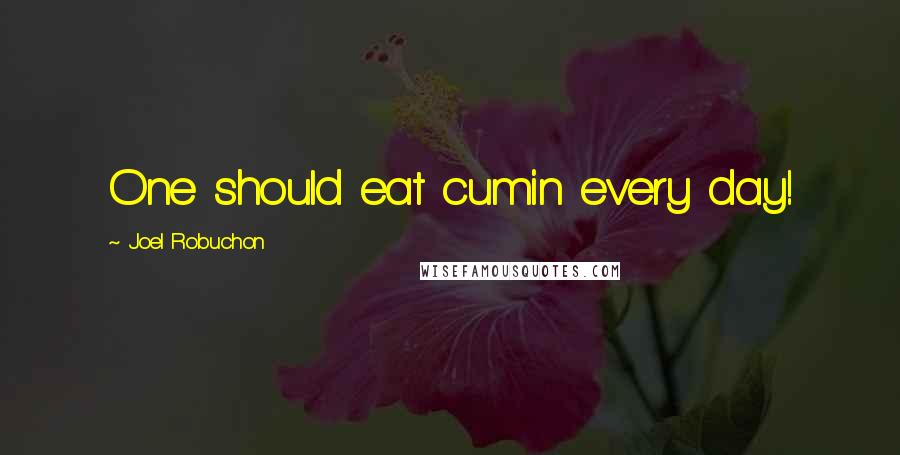 Joel Robuchon Quotes: One should eat cumin every day!