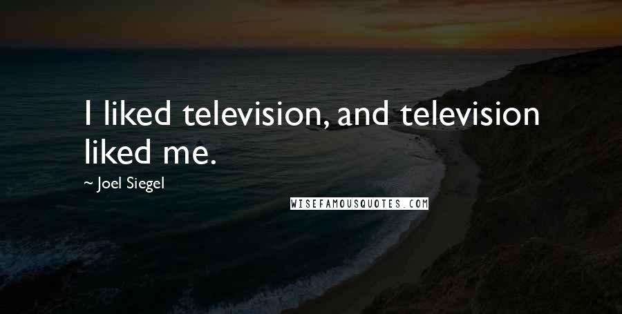 Joel Siegel Quotes: I liked television, and television liked me.