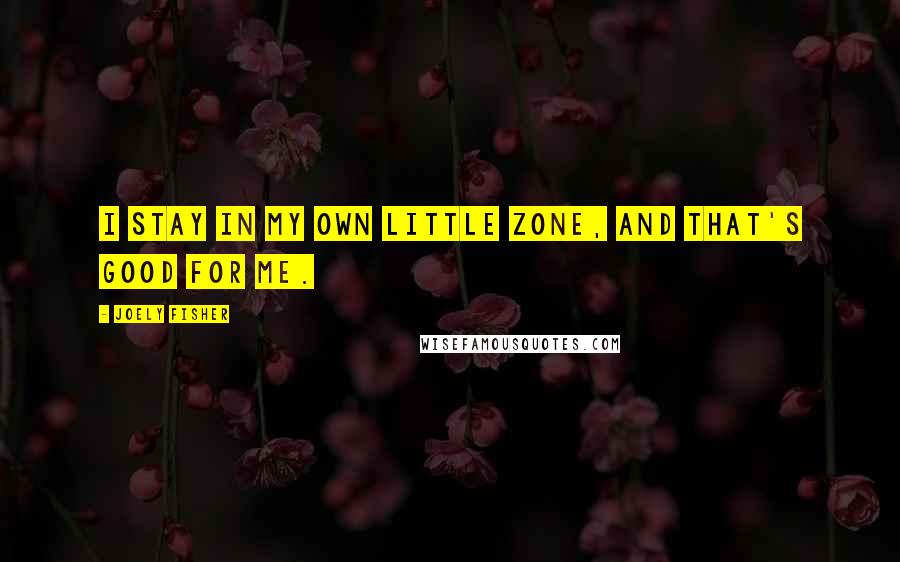 Joely Fisher Quotes: I stay in my own little zone, and that's good for me.