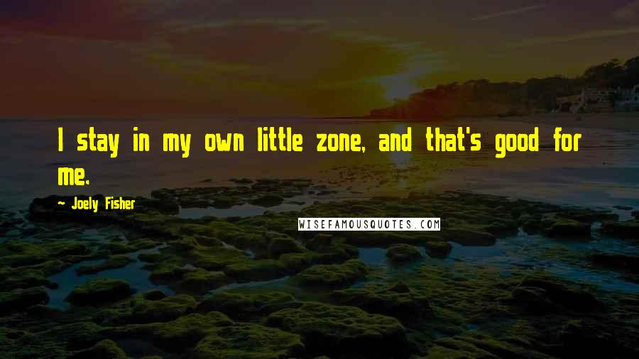 Joely Fisher Quotes: I stay in my own little zone, and that's good for me.