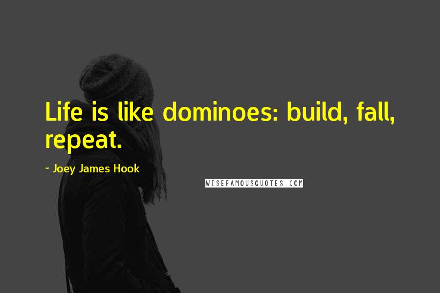 Joey James Hook Quotes: Life is like dominoes: build, fall, repeat.