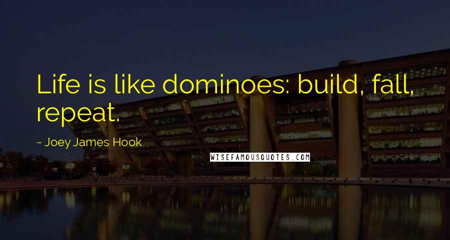 Joey James Hook Quotes: Life is like dominoes: build, fall, repeat.