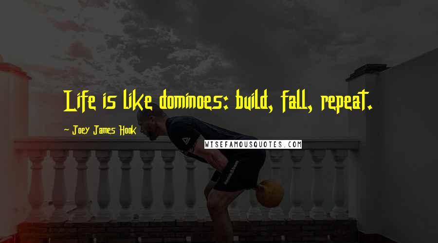 Joey James Hook Quotes: Life is like dominoes: build, fall, repeat.