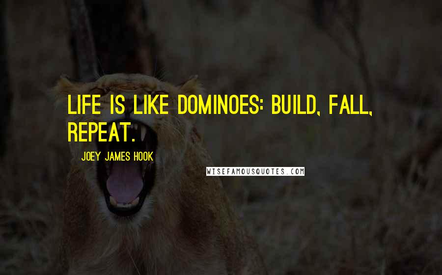 Joey James Hook Quotes: Life is like dominoes: build, fall, repeat.